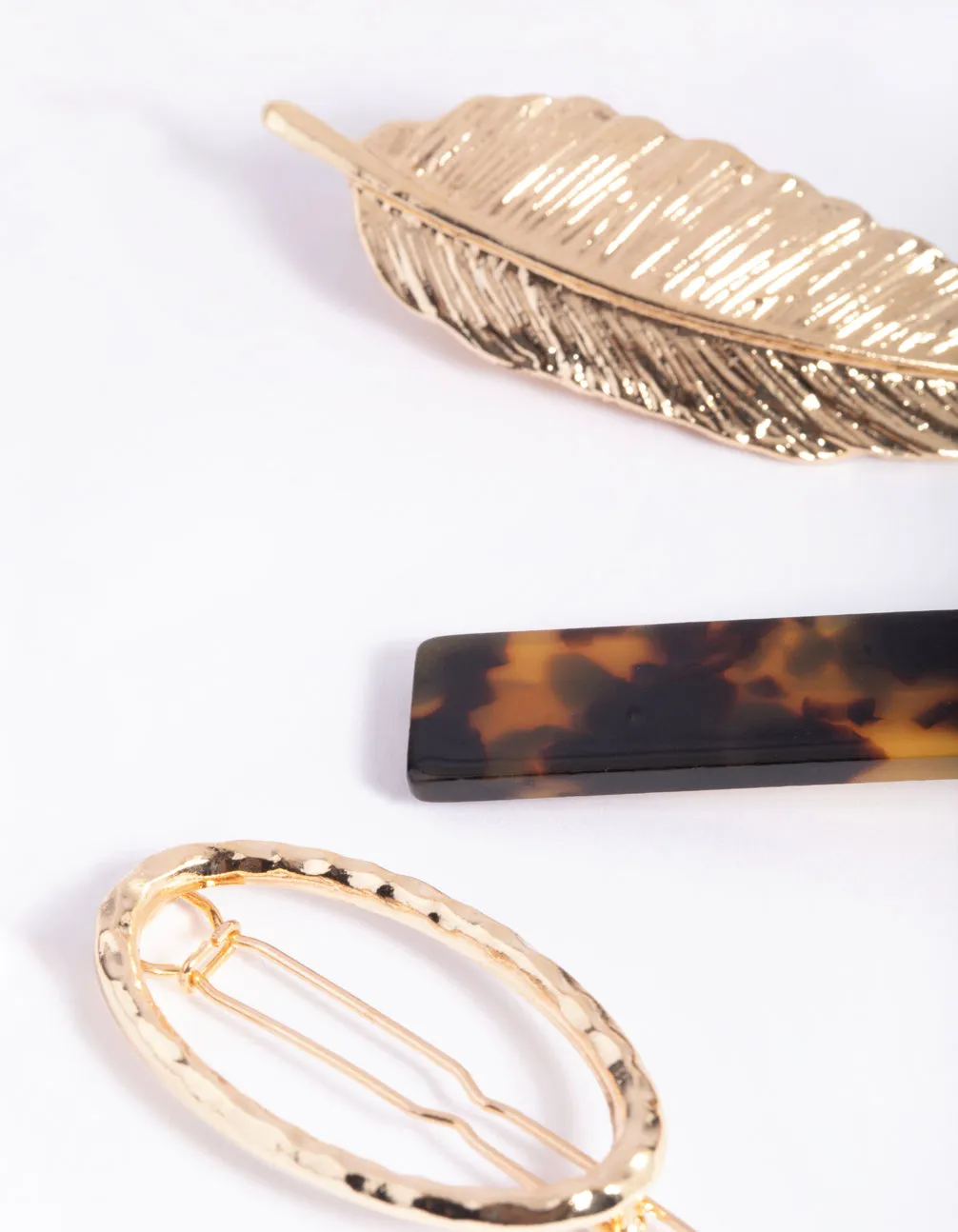 Gold & Tortoiseshell Clips