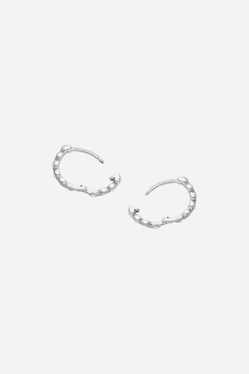 Gorjana Madison Shimmer Huggies Silver