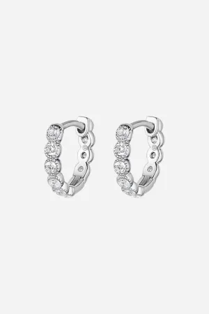 Gorjana Madison Shimmer Huggies Silver