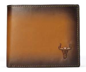 GWA029 - Ming Clan Gradient Yellow Cowhide Leather Wallet