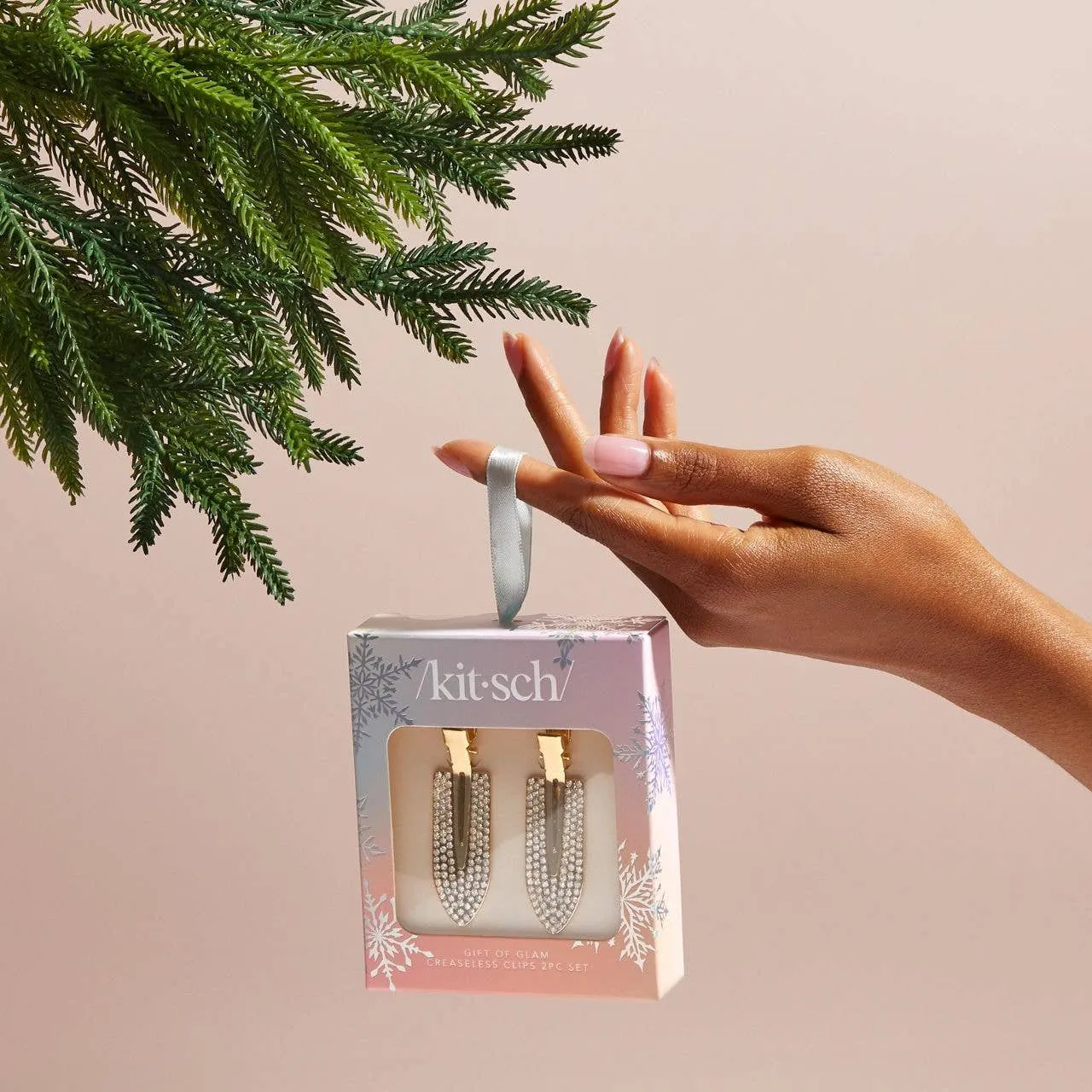 HOLIDAY GLAM RHINESTONE CREASELESS CLIPS | 2 PC
