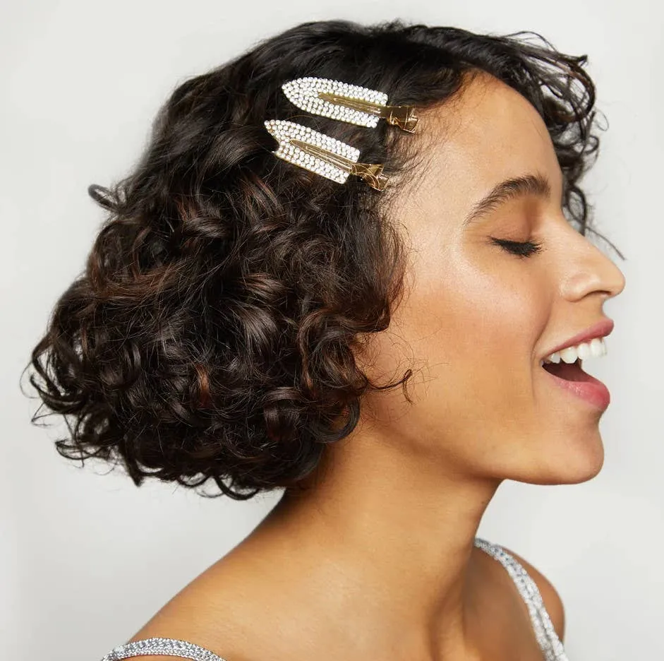 HOLIDAY GLAM RHINESTONE CREASELESS CLIPS | 2 PC