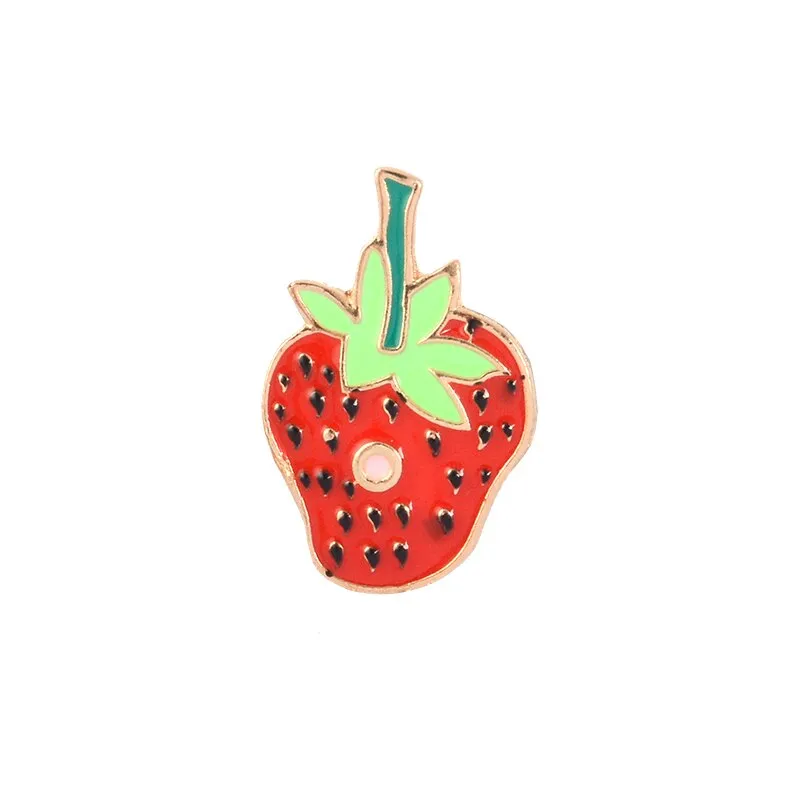 Hungry Caterpillars Story Book Strawberry Catroon pins Fruit brooches Enamel pins Lapel pins jewelry For Friends Kids Gifts