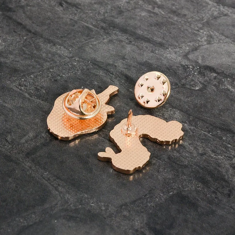 Hungry Caterpillars Story Book Strawberry Catroon pins Fruit brooches Enamel pins Lapel pins jewelry For Friends Kids Gifts