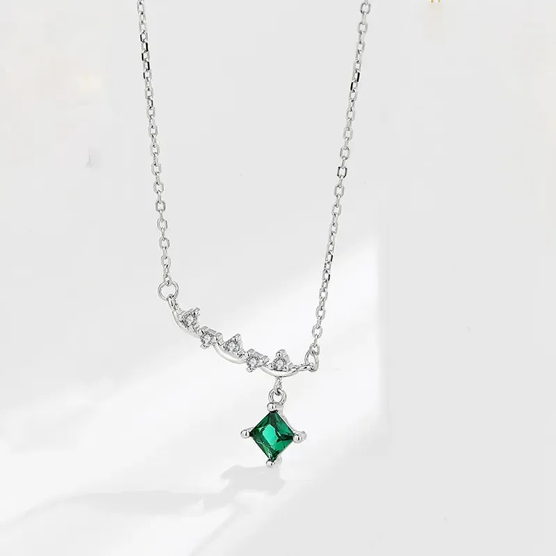 JuliaFashion - 2024 Shiny Zircon Star Silver Necklace