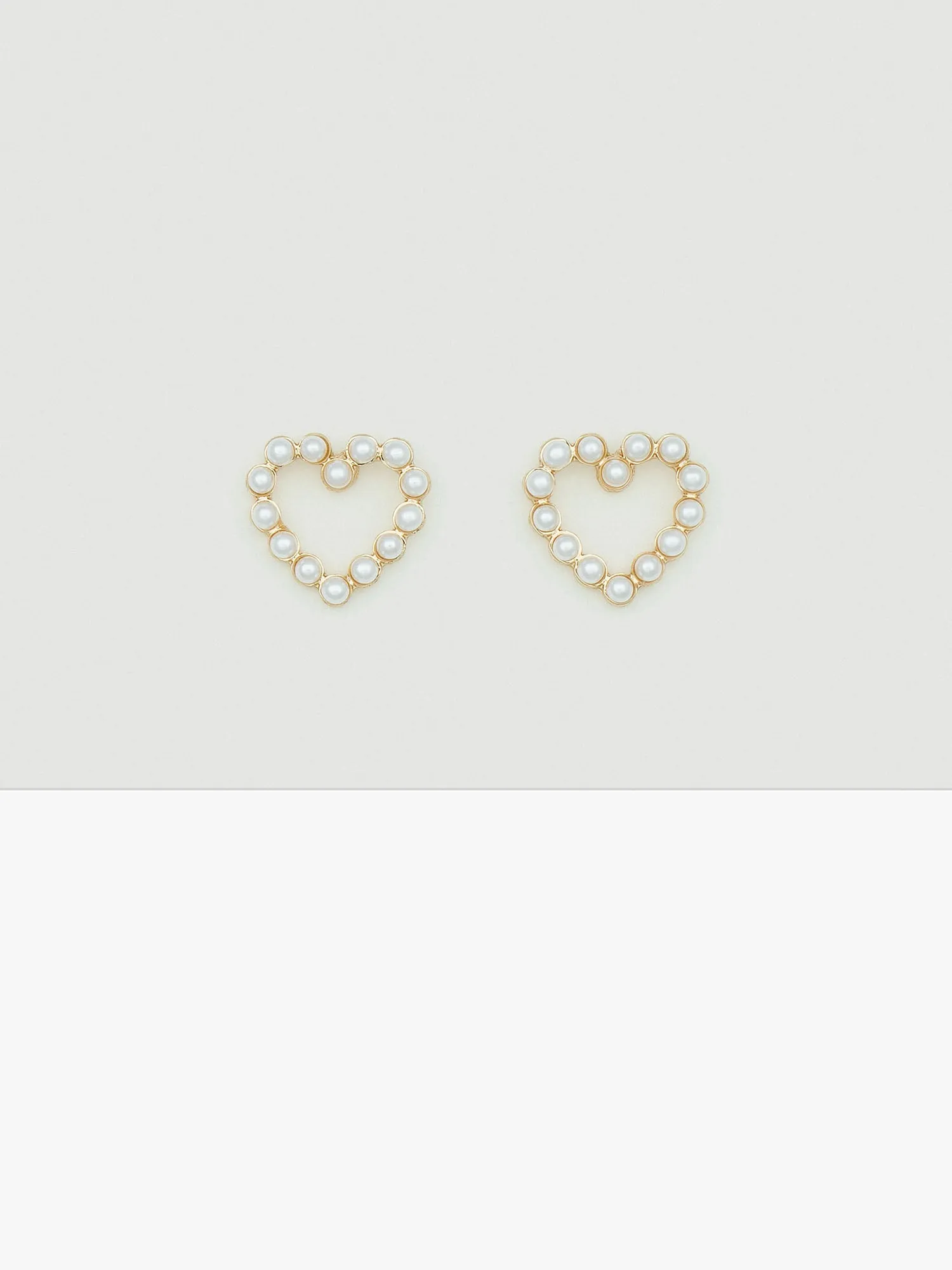 La Radiant Pearl Open Heart Stud Earrings - Brands We Love