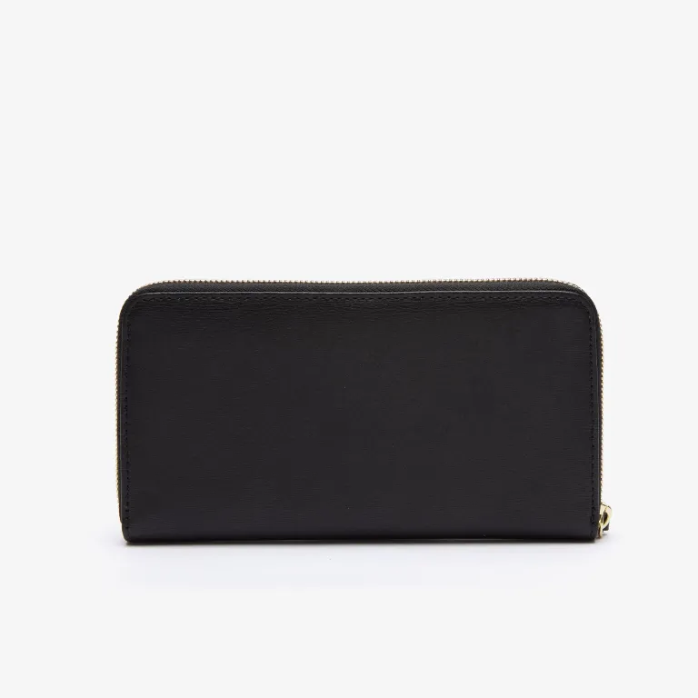 L.A.C.O.S.T.E Women's Amelia Leather Large Zip Wallet