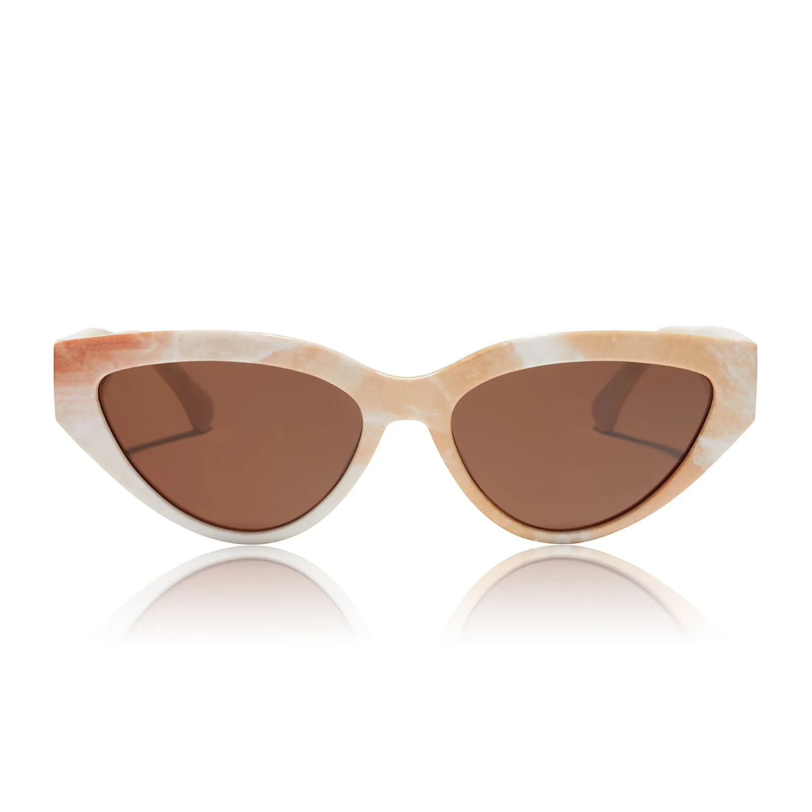 last call - milk n honey   solid brown polarized sunglasses