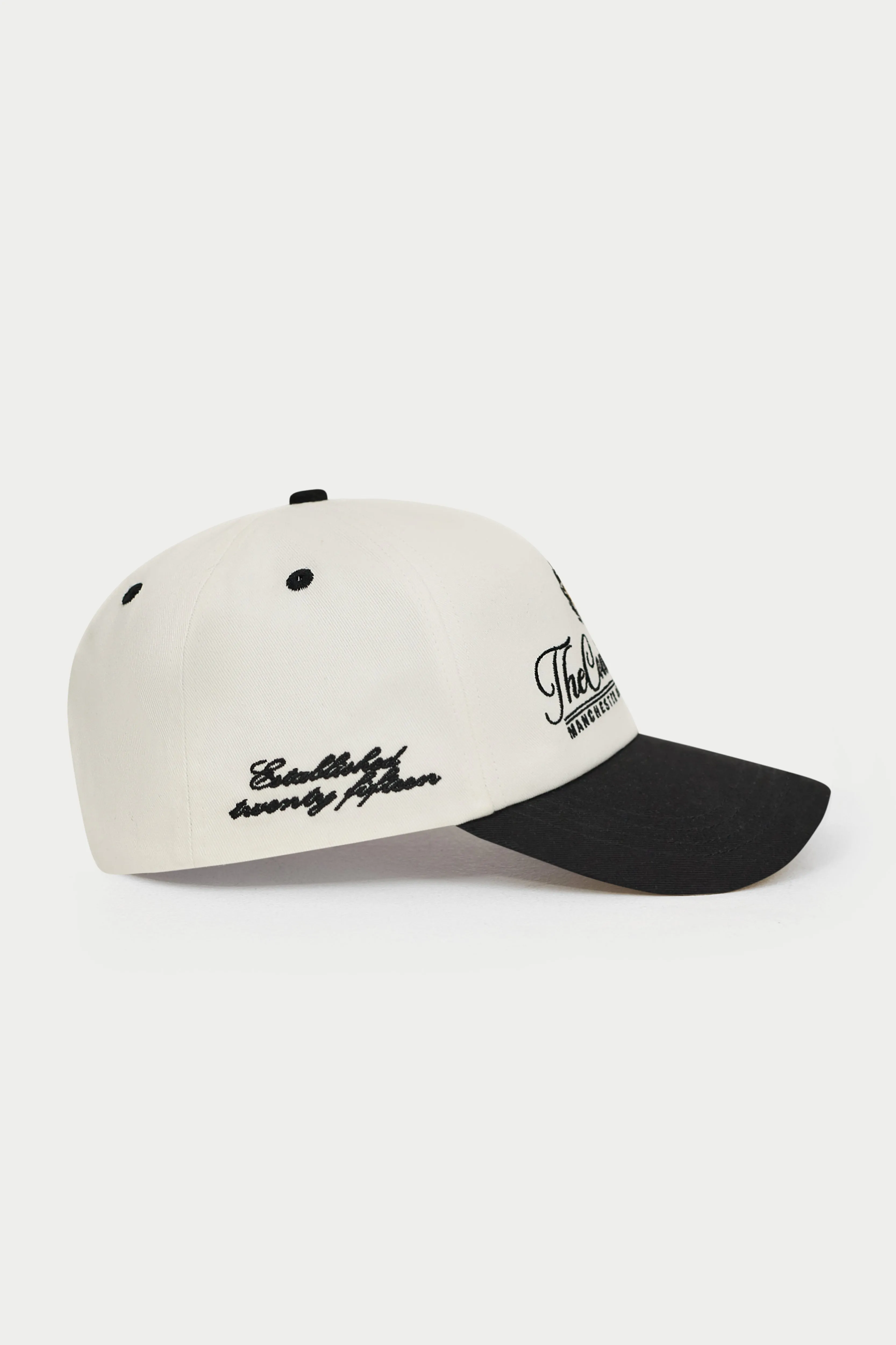 LAUREL EMBROIDERY CAP - BLACK