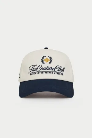 LAUREL EMBROIDERY CAP - NAVY