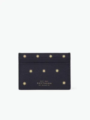 Leather Card Holder Stars Marine
