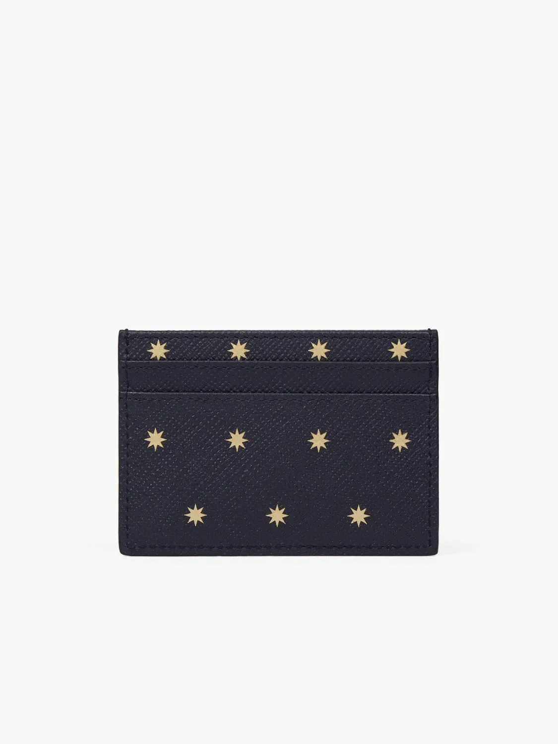 Leather Card Holder Stars Marine