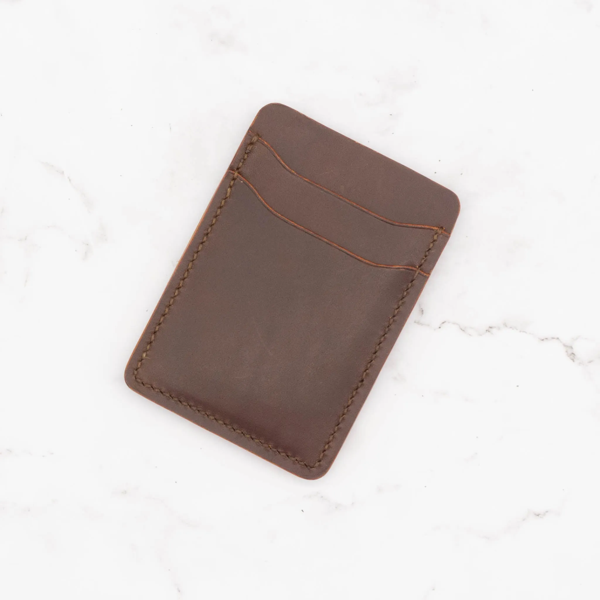 Leather Money Clip Card Holder Wallet with 4 Card Pockets (Choose from 3 Colors)