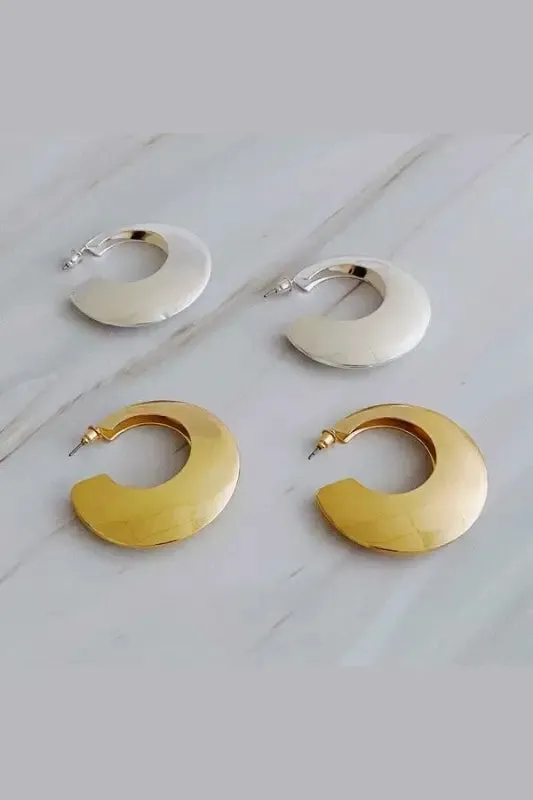 Light And Modern Hoop Earrings