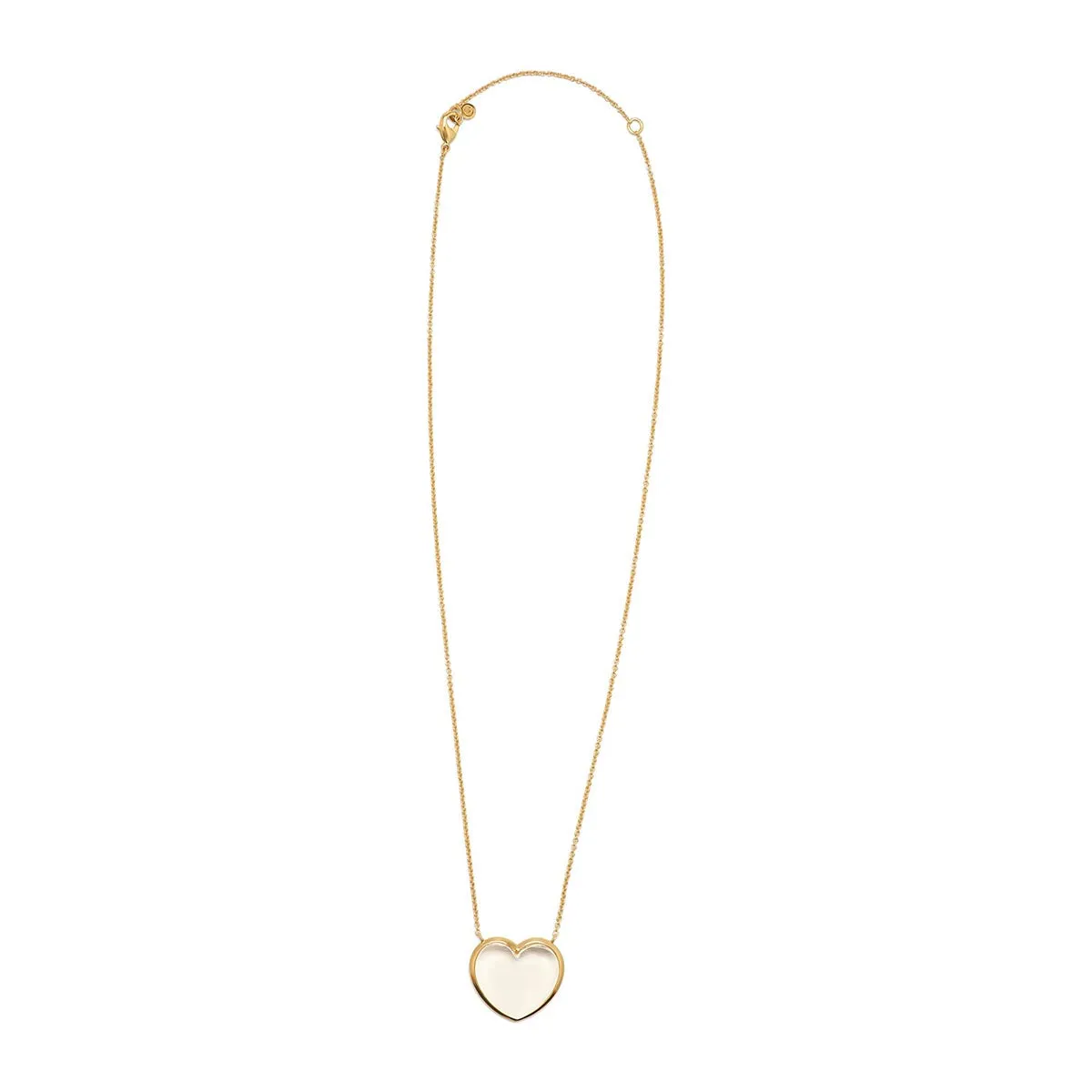 Love Necklace, 16" 2'' - Clear Quartz