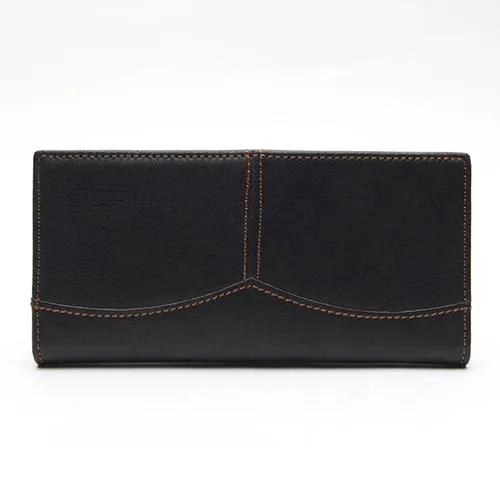 Men Classical Style Genuine Leather Wallet with Threading Handiwork
