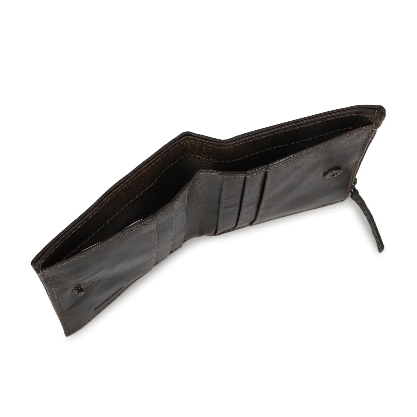 Men's Green Brand Logo Bi-Fold Wallet