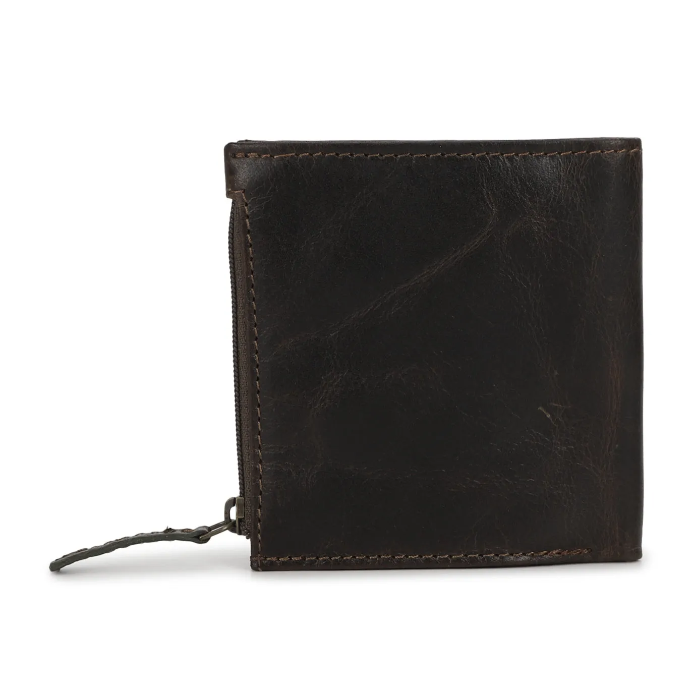 Men's Green Brand Logo Bi-Fold Wallet