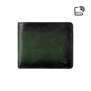 Milo Card & Cash Wallet - Burnish Green