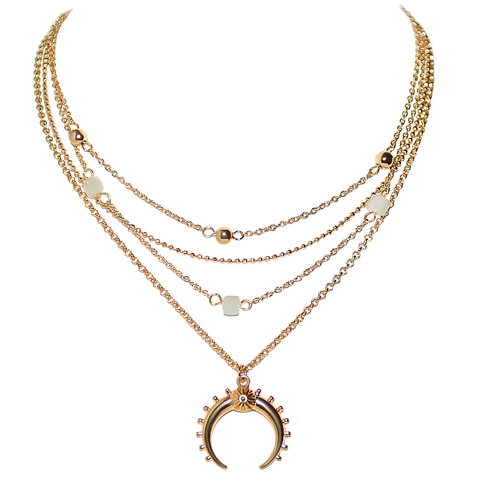 Multi Layered Horn Necklace