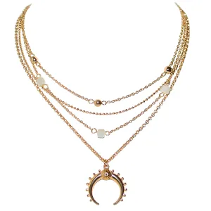 Multi Layered Horn Necklace