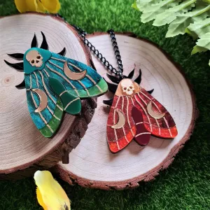 Mystic Moth Necklace by Cherryloco Jewellery