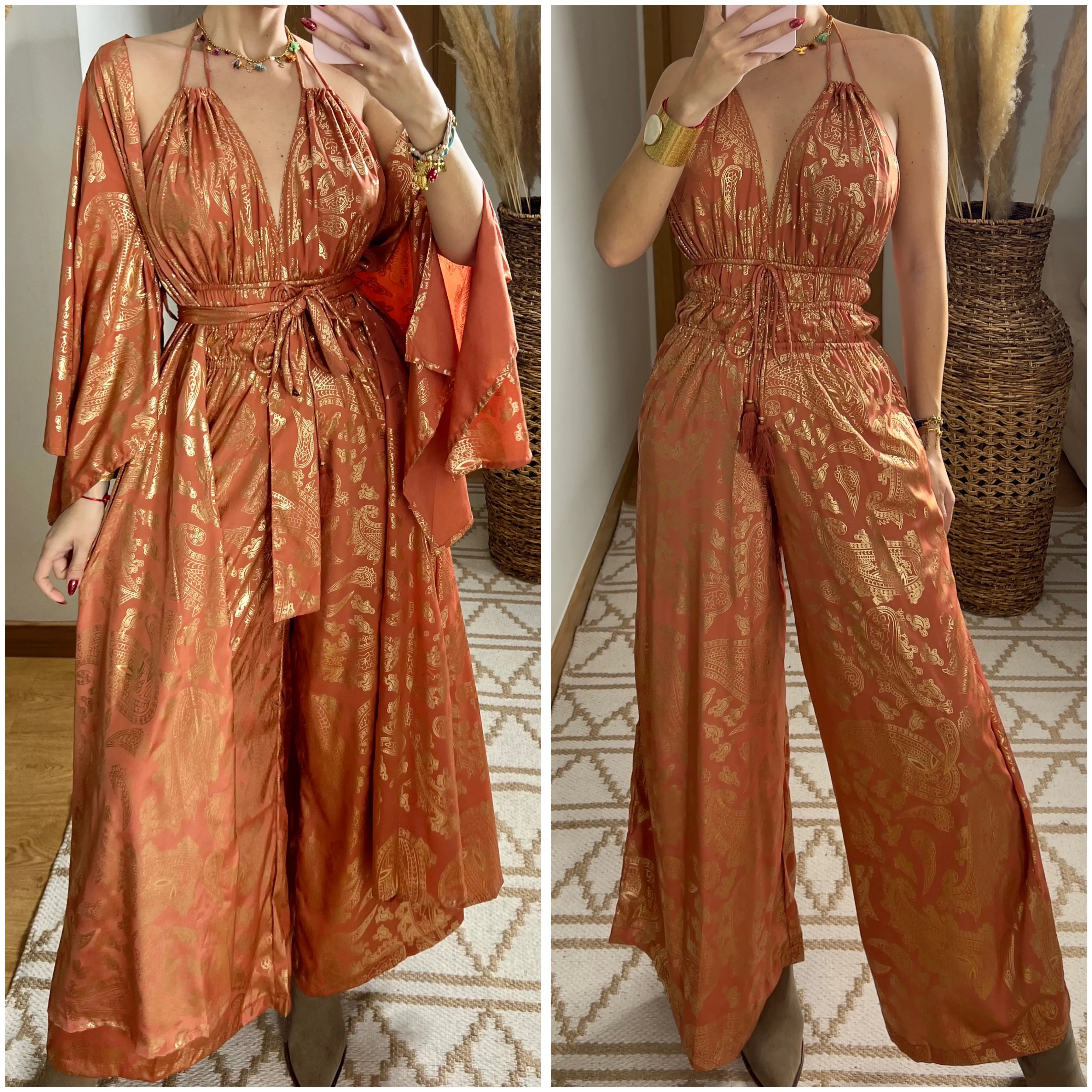 Natural Silk Jumpsuit & Kimono