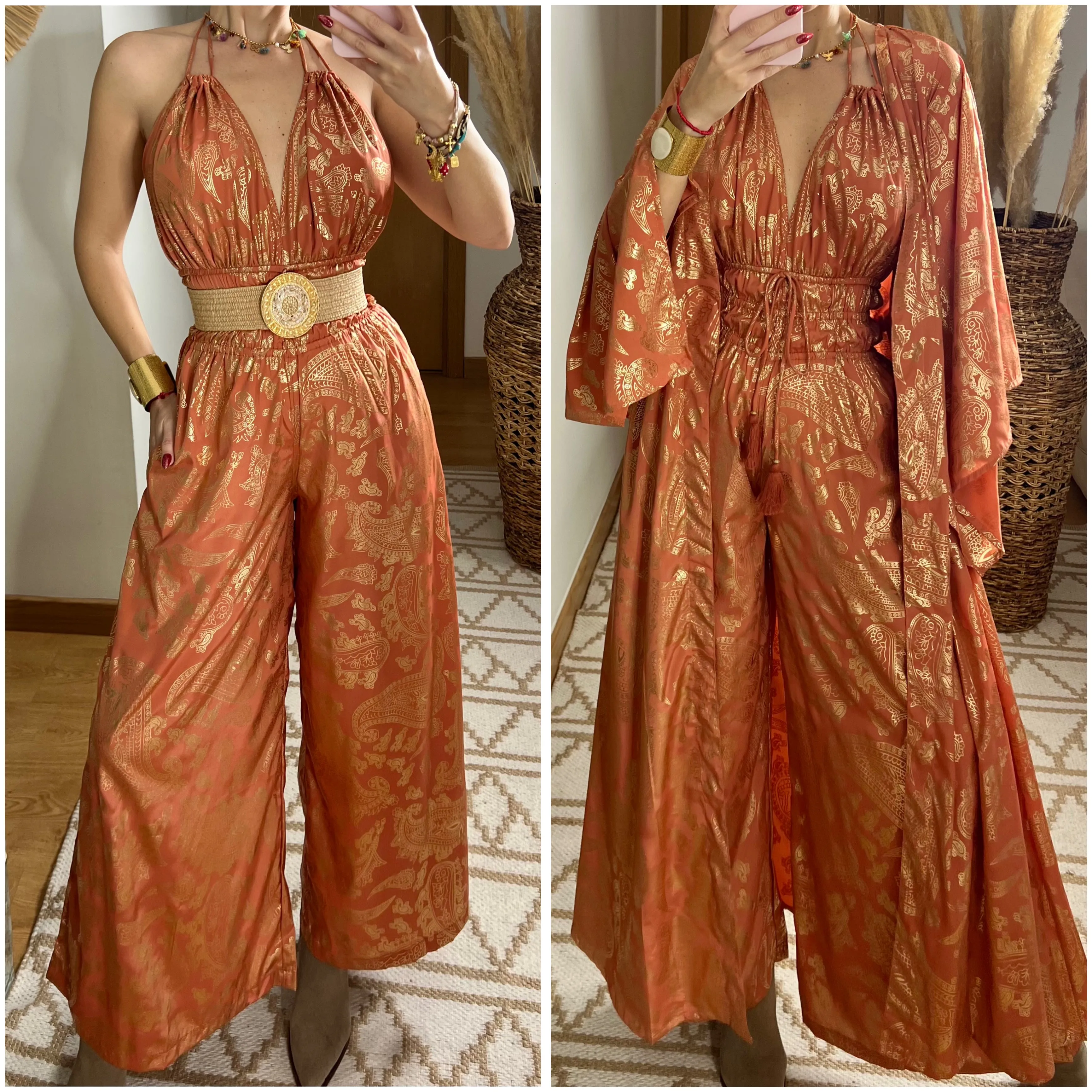 Natural Silk Jumpsuit & Kimono