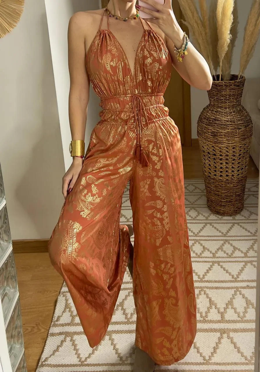 Natural Silk Jumpsuit & Kimono