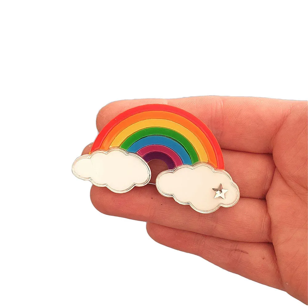 Over The Rainbow Brooch by Cherryloco Jewellery