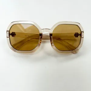 Oversized Brown Clear Sunglasses