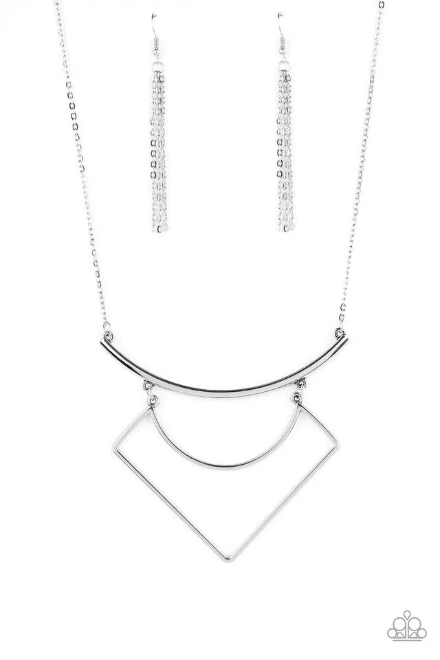Paparazzi Necklace ~ Egyptian Edge - Silver