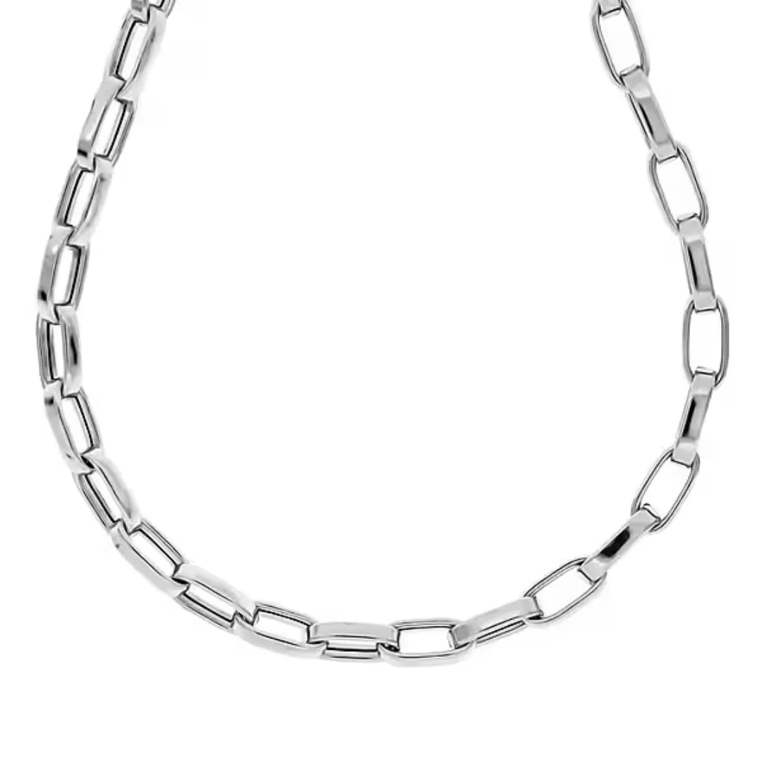 Paperclip Silver Necklace   Paperclip Silver Earrings