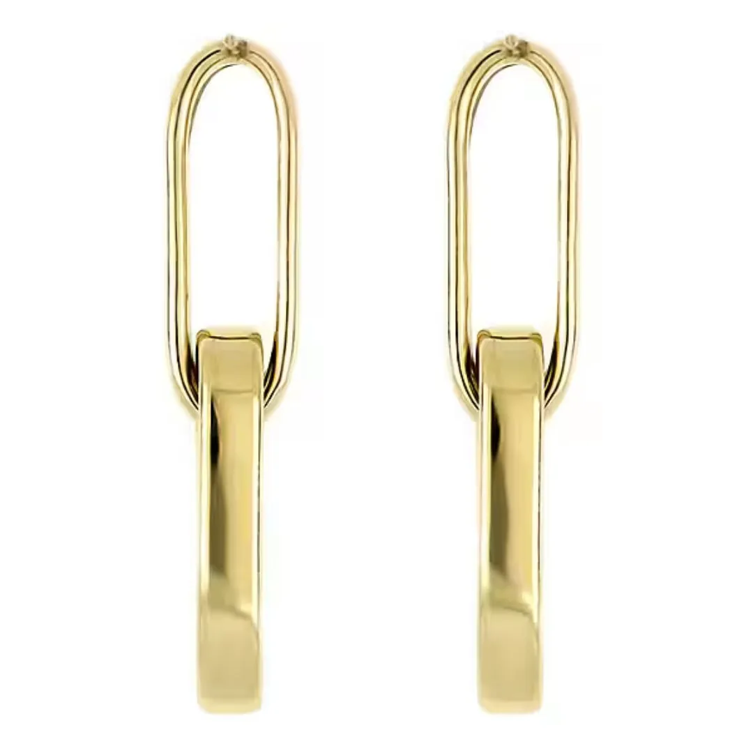 Paperclip Silver Necklace   Paperclip Silver Earrings