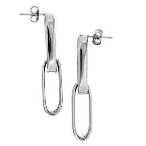 Paperclip Silver Necklace   Paperclip Silver Earrings