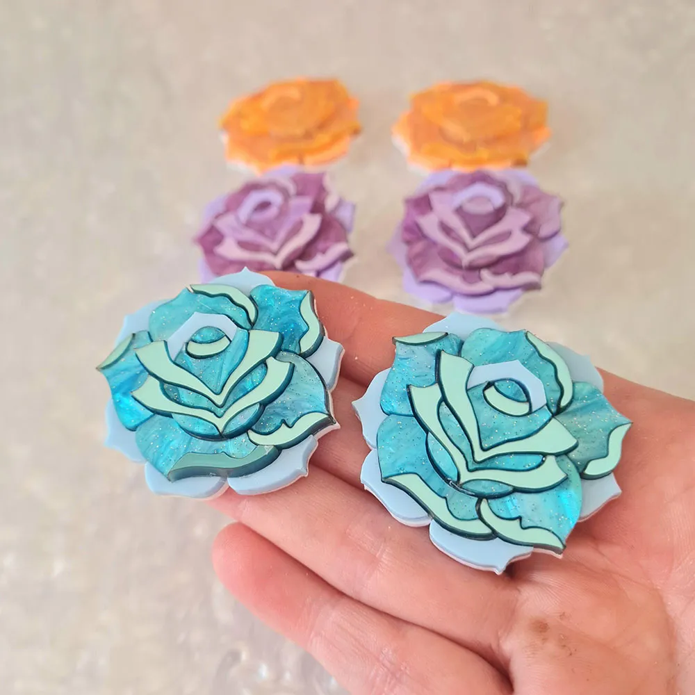 Pastel Rose Hair Clips by Cherryloco Jewellery
