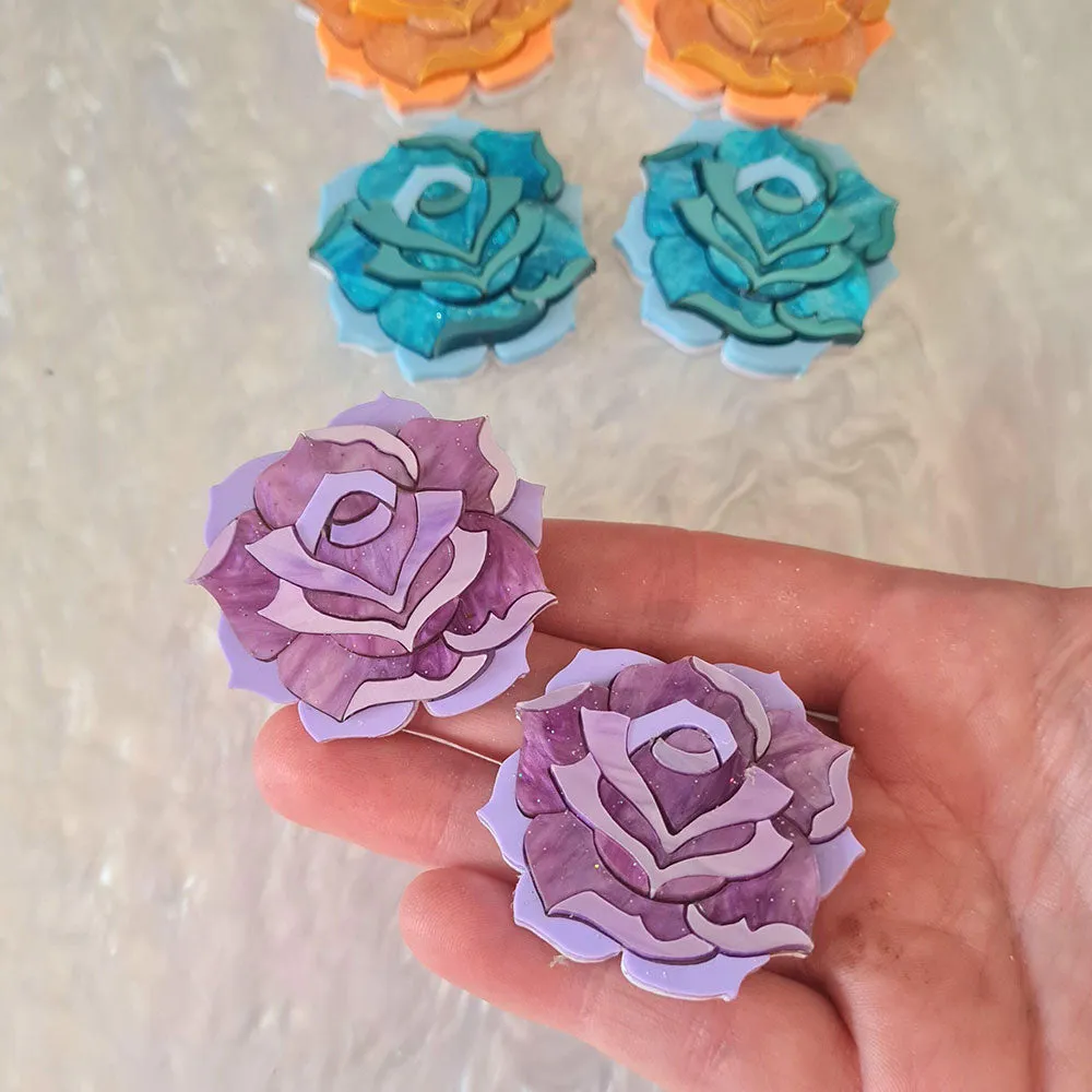 Pastel Rose Hair Clips by Cherryloco Jewellery
