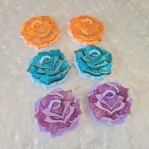 Pastel Rose Hair Clips by Cherryloco Jewellery