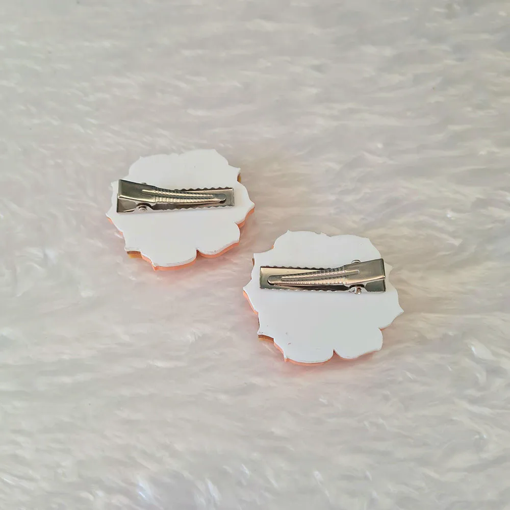 Pastel Rose Hair Clips by Cherryloco Jewellery