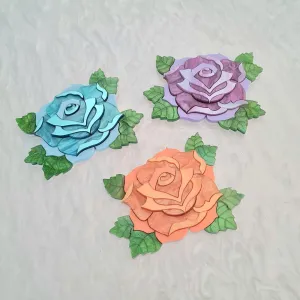 Pastel Rose Necklace by Cherryloco Jewellery