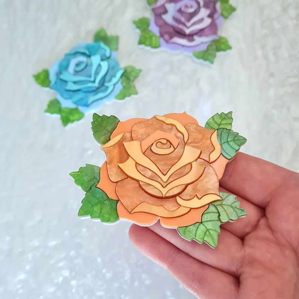 Pastel Rose Necklace by Cherryloco Jewellery