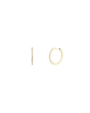 Pavé Huggies | 14mm