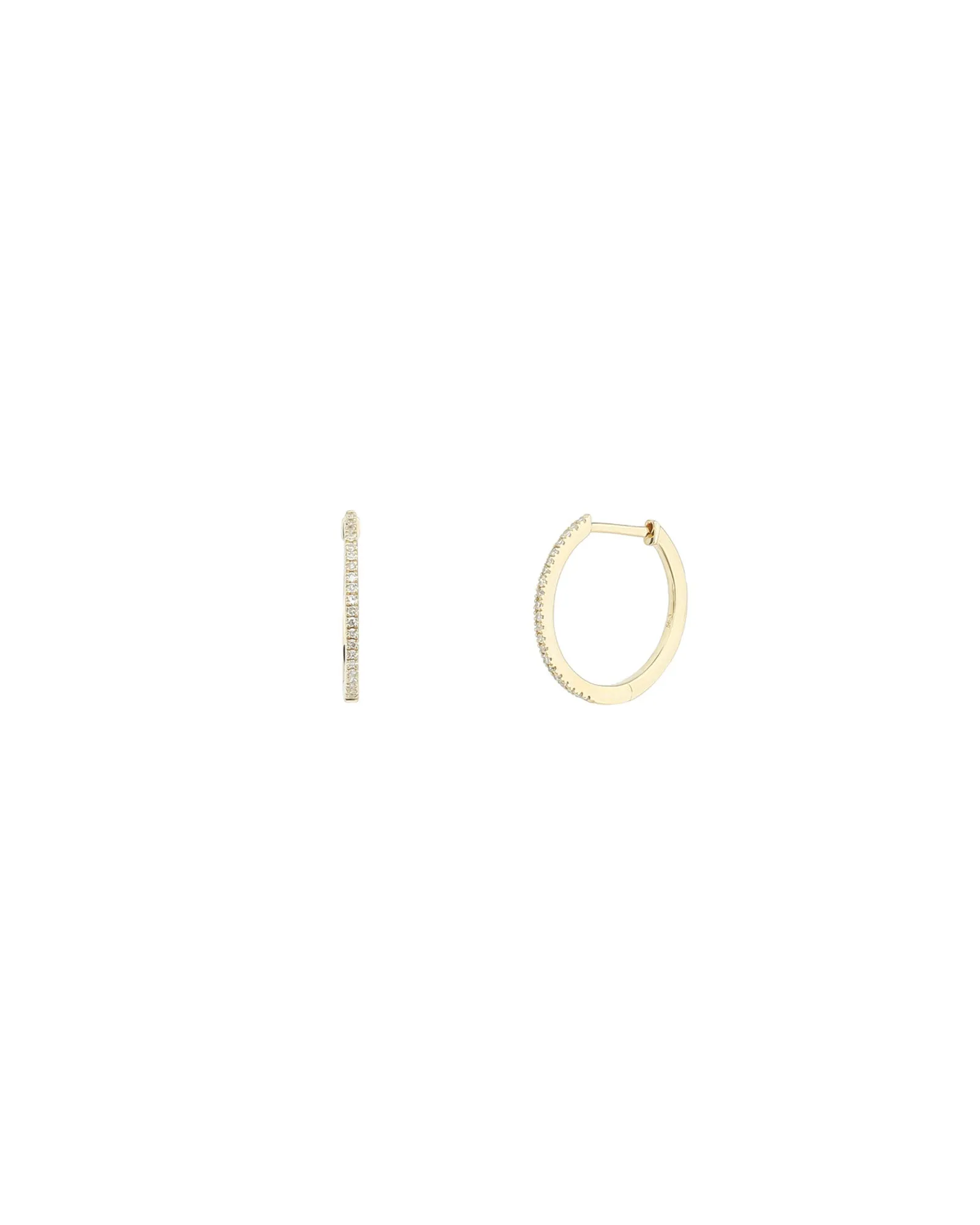 Pavé Huggies | 14mm