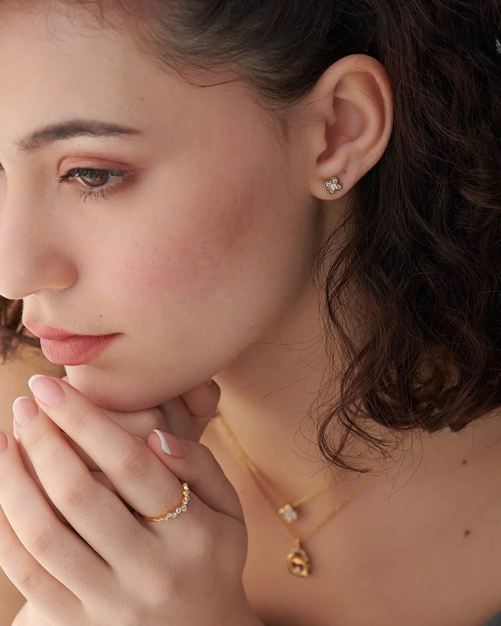 Petite Clover Diamond Earrings