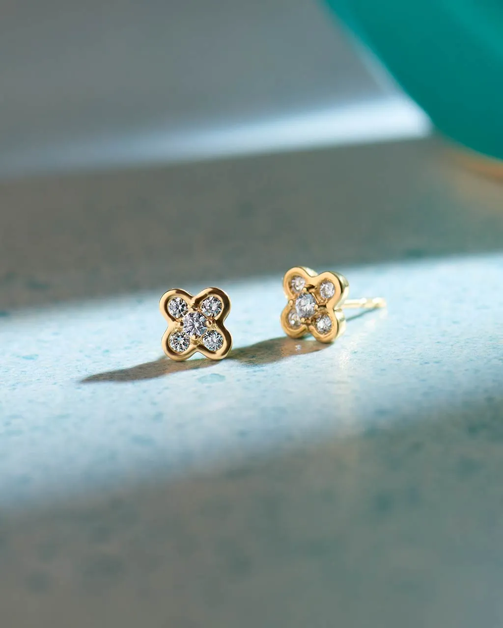 Petite Clover Diamond Earrings