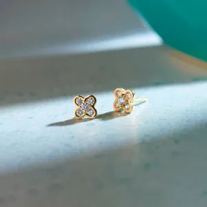 Petite Clover Diamond Earrings