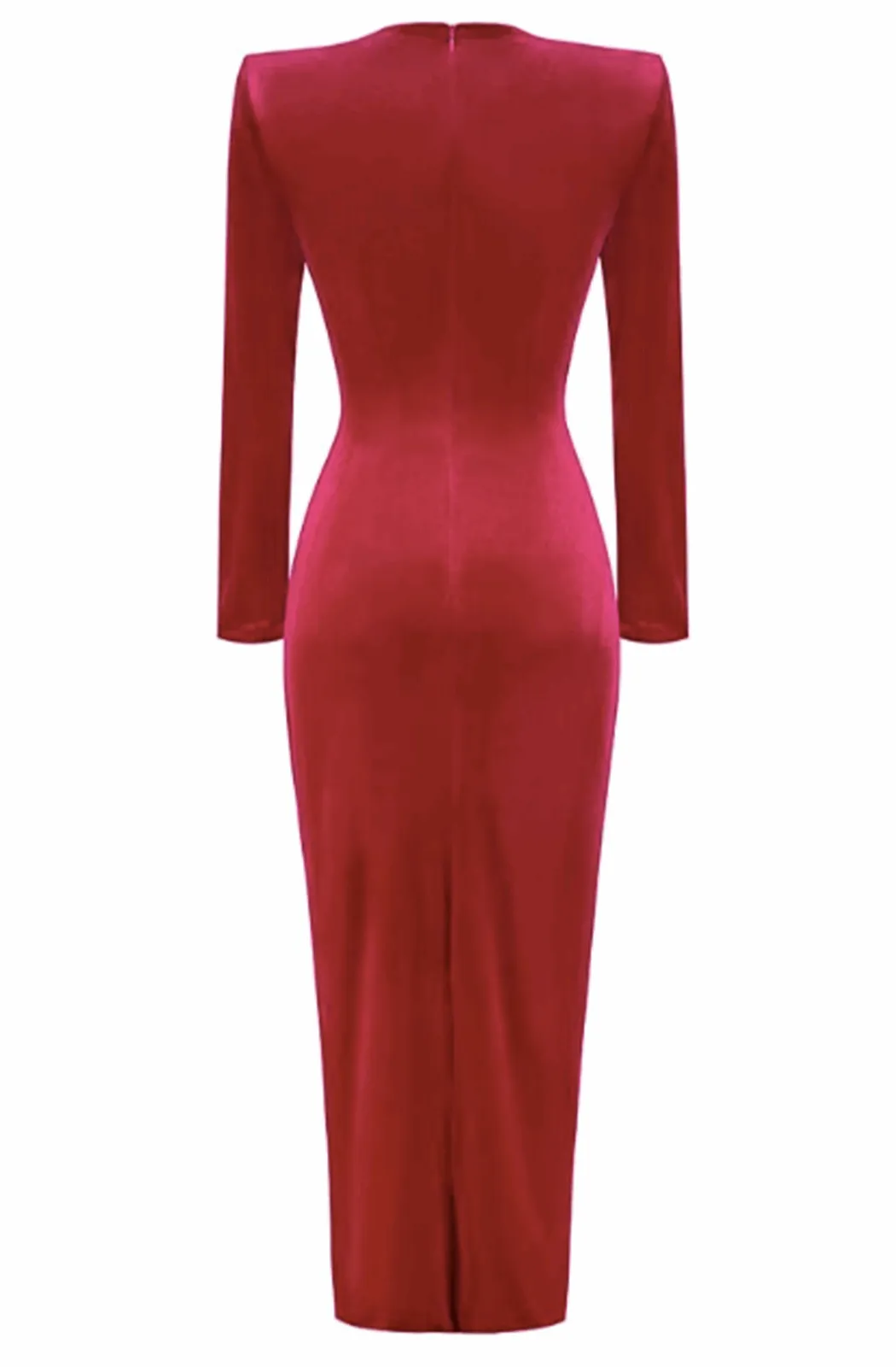 Pink maxi velvet dress