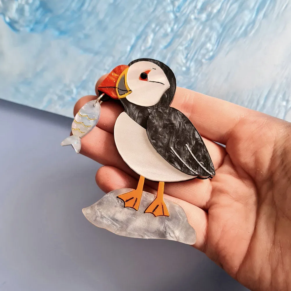 Puffin Brooch by Cherryloco