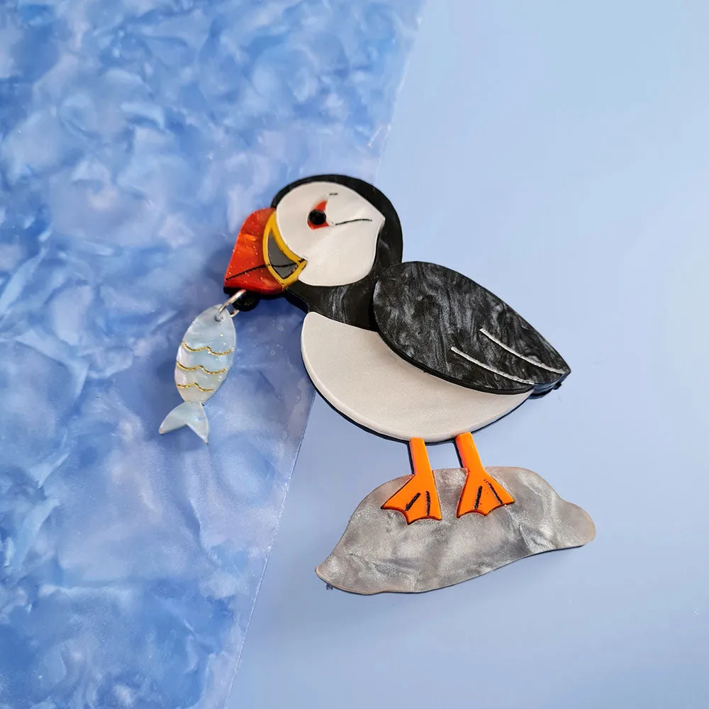 Puffin Brooch by Cherryloco