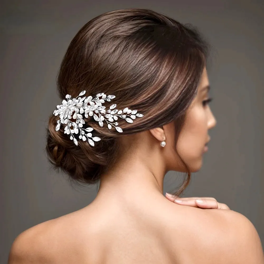 "Amandalee" - Pearl and Crystal Bridal Hair Comb